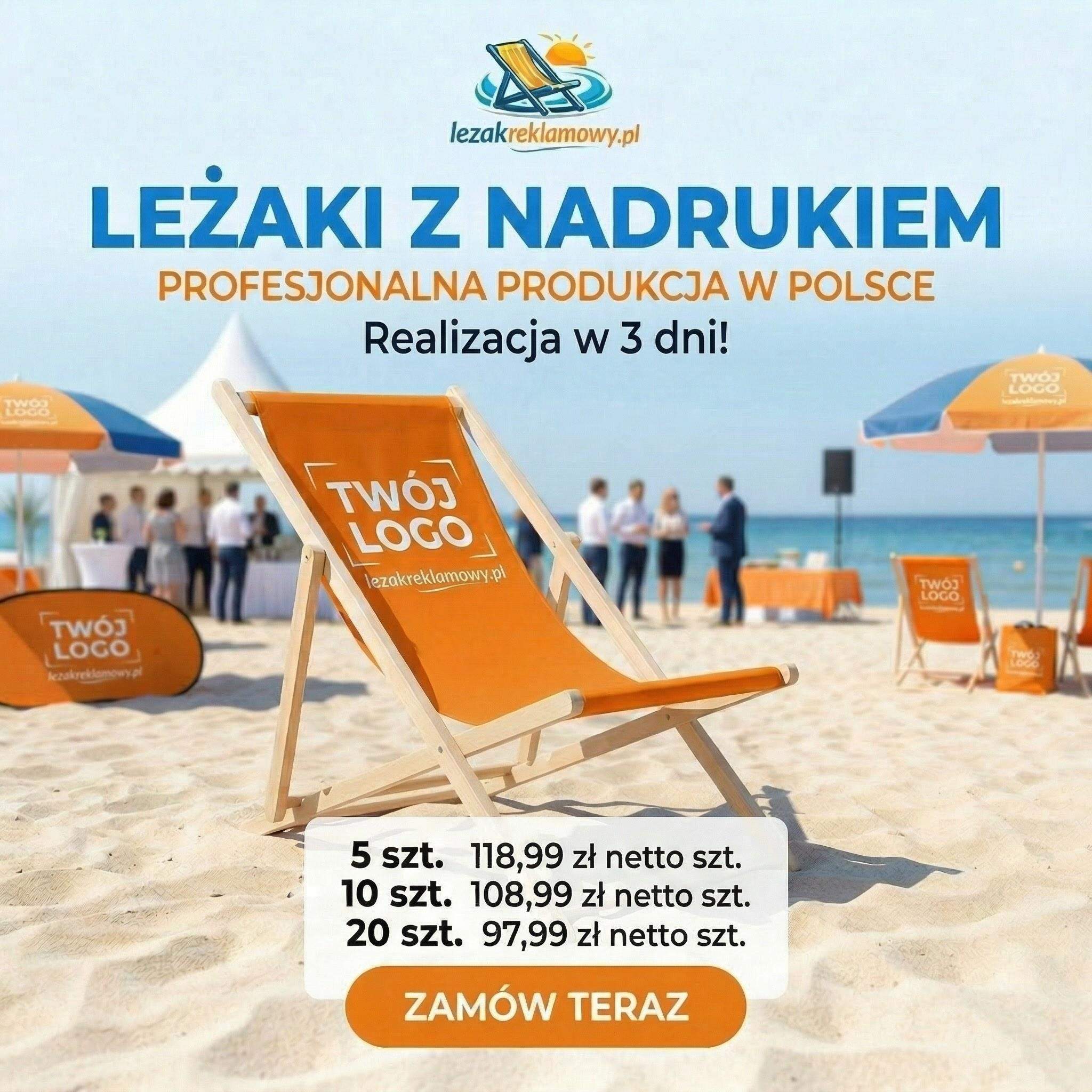 lezaki reklamowe cennik