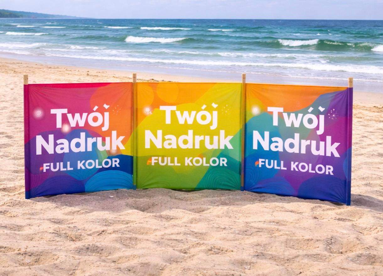 Parawan reklamowy z nadrukiem full kolor 3 panele